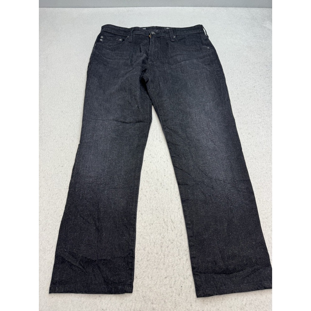 AG Adriano Goldschmied Graduate Jeans Mens 34x29* Black Straight Stretch Denim